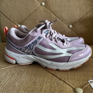 Ryka Icon Mesh Lace-Up Walking Sneakers Purple Shadow 7.5 M Wide